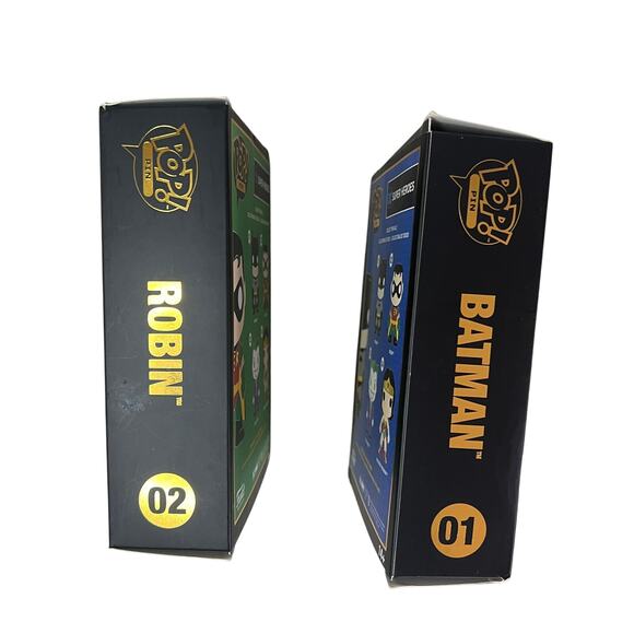 Funko POP! Pin DC Super Heroes Batman #01 & Robin #02 Enamel Pins New in Box - Picture 3 of 6